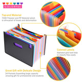 Hot Sale 24 Pockets Expanding File Folder A4 Organizer Portable Business File Office Supplies Document Holder Carpeta Archivador