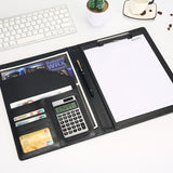 A4 PU Leather File Folder With Calculator Multifunction Office Supplies Organizer Manager Document Pads Briefcase Padfolio Bags