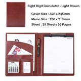 A4 PU Leather File Folder With Calculator Multifunction Office Supplies Organizer Manager Document Pads Briefcase Padfolio Bags