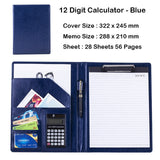 A4 PU Leather File Folder With Calculator Multifunction Office Supplies Organizer Manager Document Pads Briefcase Padfolio Bags