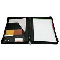 Conference PU Leather A4 File Folder Document Holder Ring Wallet For Business Meetings Office Surpply